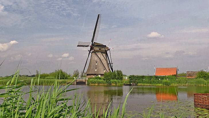 Nederland, &, vindmøller, Holland, historisk