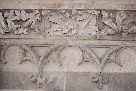 leaf frieze, frieze, panel tracery, gothic, tracery, leaves, relief