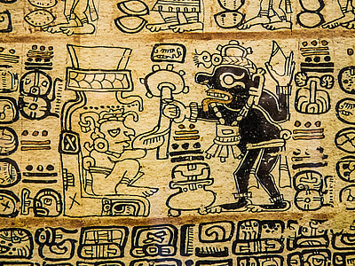Aztec, pre-kolumbijskiej, Meksyk, Peru, Maya, Indyjski, hieroglificzne