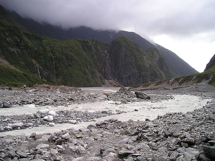 Nya Zeeland, Sydön, Fox glacier, glaciär