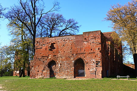 eldena, kehancuran, reruntuhan biara, Greifswald, biara, secara historis