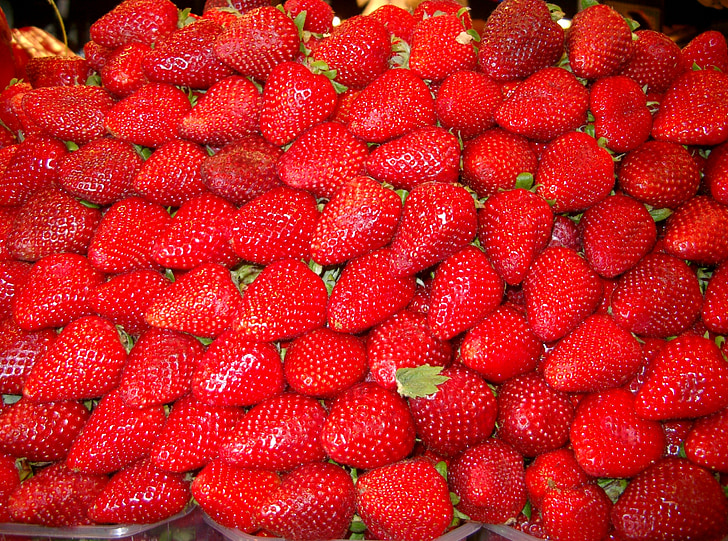 market, strawberries, taste, healthy, food, eat, nature
