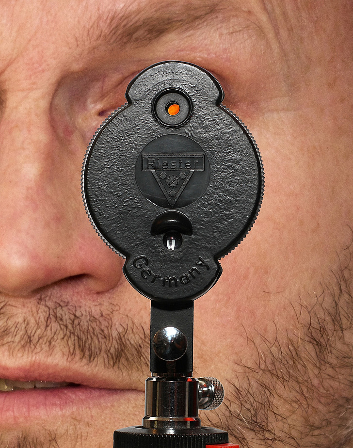 oftalmoskopom, očné pozadie vyšetrovania, lekárske, oko