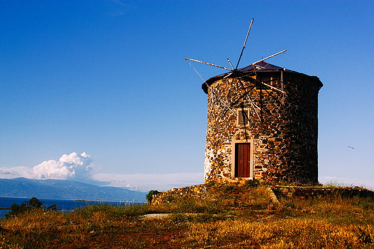 windmill, house, architecture, traditional, building, landscape, old