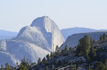 Amerikai Egyesült Államok, California, Yosemite Nemzeti park, Yosemite, Amerikai, Half dome, gránit szikla