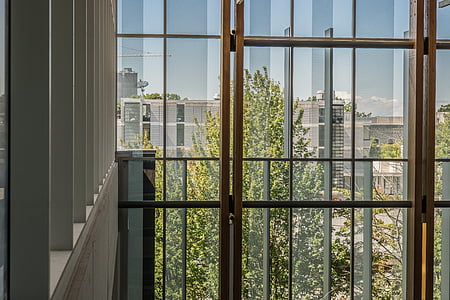 structure, architecture, glass, wood, university, window, indoors