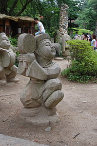 Статуята, танцьор, Южна Корея, Азия, Пиер, традицията