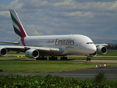 fly, emirater, A380, reise, fly, flyet, flyselskap