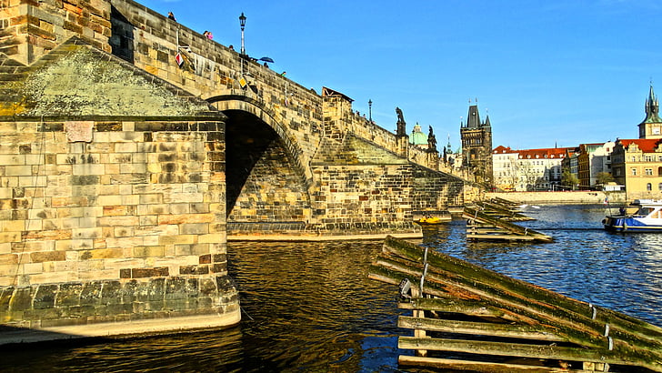 мост, Прага, чешский, Влтава
