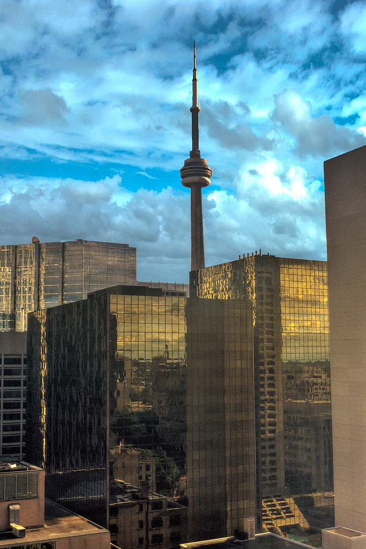 Toronto, Canada, CN tower, Skyline, Torre, Ontario
