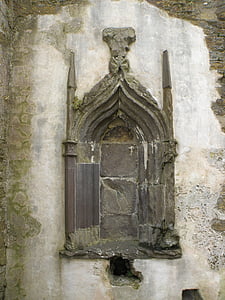 middelalderlige, relief, vindue, kloster, kirke, arkitektur, religion