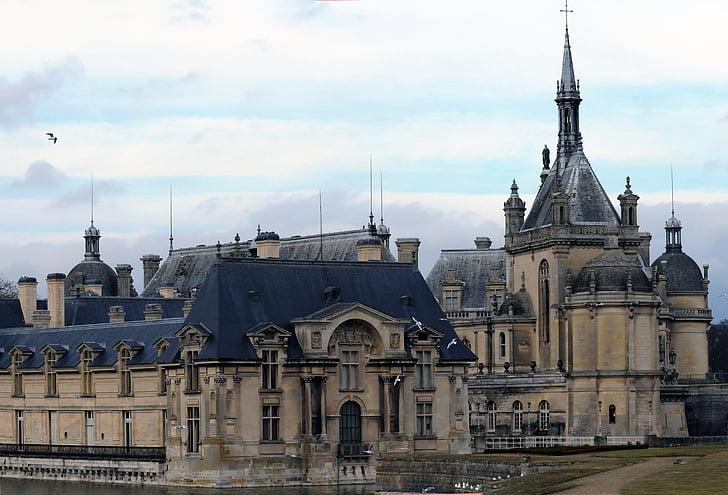 Castelo, Chantilly, França, arquitetura, história, pedras