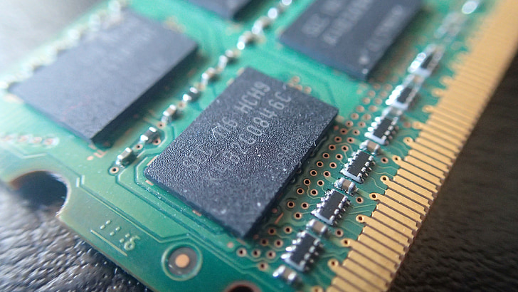 RAM-geheugen, RAM-module, geheugen, computer, module, PC, circuit
