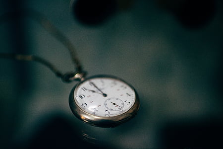 white, gold, pocket, watch, clock, time, close-up