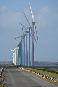 natureza, moinhos de vento, Países Baixos, energia eólica, modo de exibição, feltros de lubrificação, energia verde