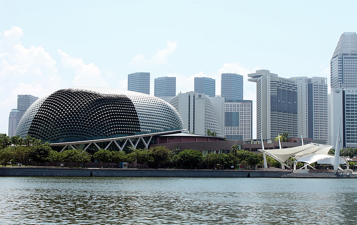 Singapur, Esplanade, mimari, manzarası, Şehir, Cityscape, Kule