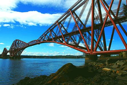 atgal geležinkelio tiltas, plieno, tiltas, skersinis, orientyras, kirtimo, Škotija