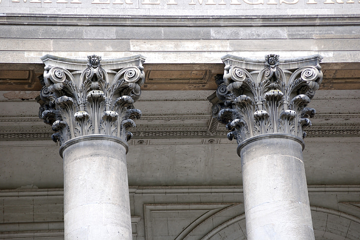 corinthian, column, ancient, architecture, building, greek, roman