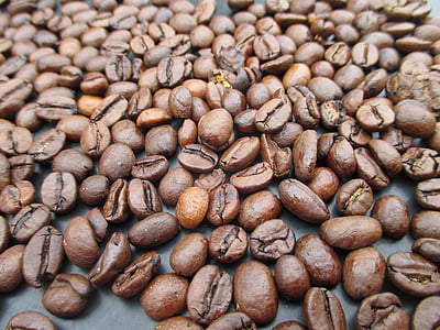 grans de cafè, cafè, rostit, aroma de, fesol, marró, cafeïna