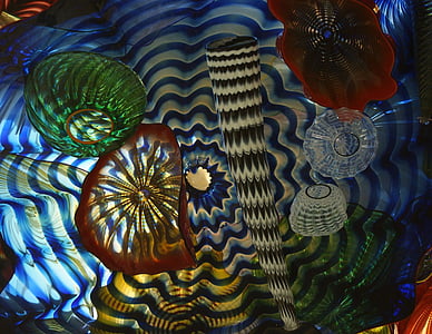 glass, kunst, Tacoma, Washington, lys, dupp, stripe