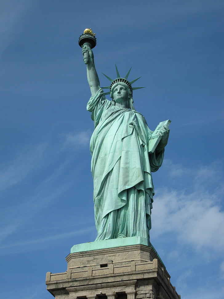 Lady liberty, Maamerkki, muistomerkki, New Yorkissa, New Yorkissa, NYC, patsas