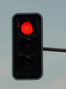 trafikklys, rød, som inneholder, stopp, trafikklysskiftere, veien, lyssignal