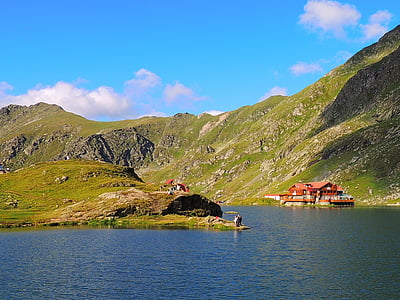 balea lac, romania, water, reflections, transfagarasan, lake, landscape