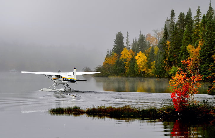 vandens lėktuvas, Gamta, vandens, kraštovaizdžio, rudenį, ežeras
