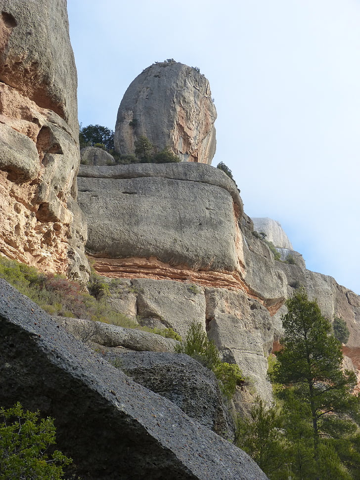 rocce, forme, figurativo erosione, Montsant, Parco naturale, Priorat, conglomerato