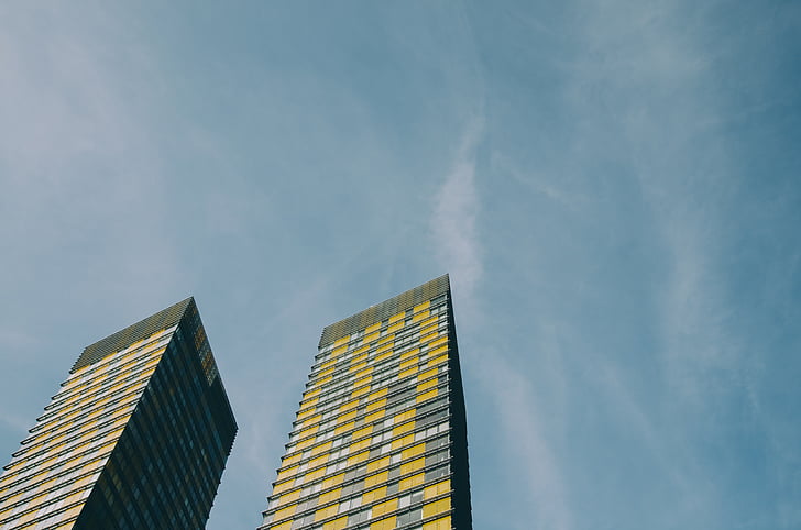 architecture, building, infrastructure, blue, sky, skyscraper, tower