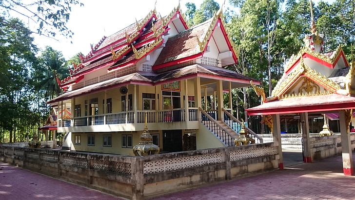 Templo de, Tailandia, Chumphon, budismo, Wat, arquitectura, cultura