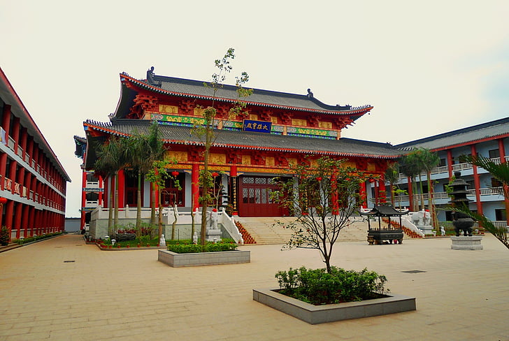 Lingshan, China, budista, budismo, religión, fe, Plaza