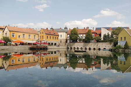 Tapolca, Hungary, Lake, nhà ở, nước, kiến trúc, Châu Âu