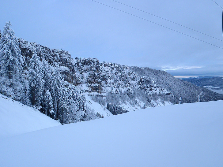 france, landscape, sky, clouds, winter, snow, ice