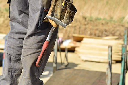 ferramenta, trabalhadores da construção civil, martelo de quarto, artesãos, DIY, humana, artesanato