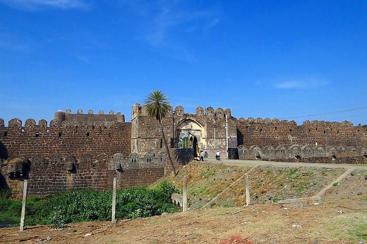 gulbarga fort, vhod, bahmani Dinastija, Indo-perzijski, arhitektura, Karnataka, Indija