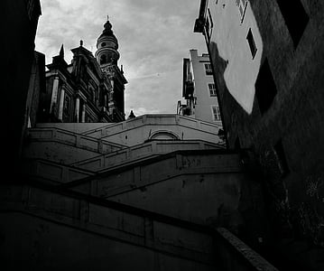 階段, 教会, 都市, 構造, アーキテクチャ, 古い, 建物
