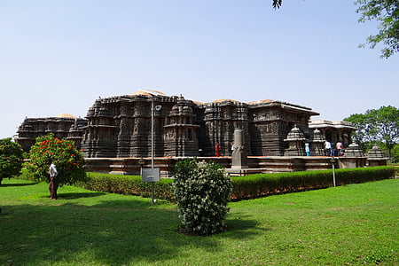 tempelet, Hindu, halebidu, hoysala arkitektur, religion, hoysaleswara tempel, kedareshwar