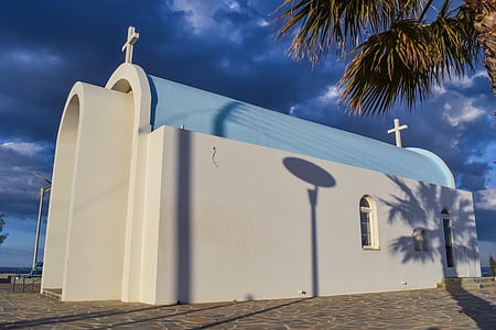 Kypr, Paralimni, Ayia triada, kostel, Architektura, moderní, náboženství