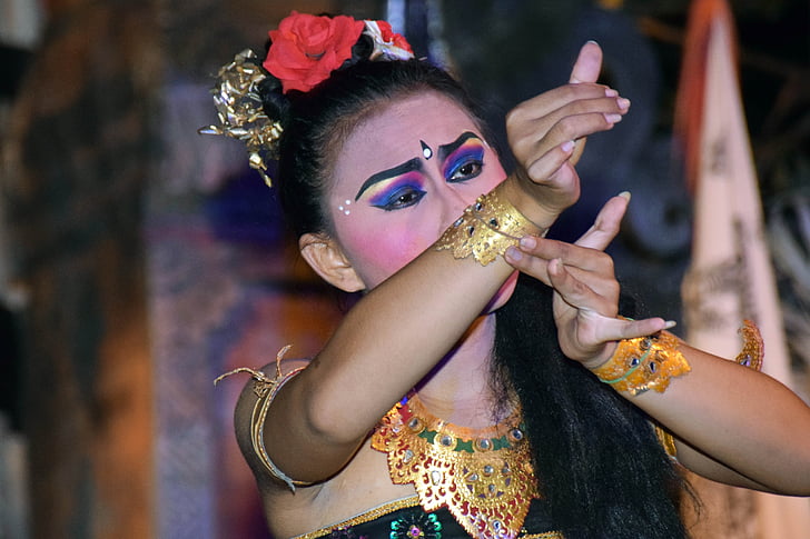 Bali, Indonezija, kelionės, Ubudas, renginys, šokių sideshow, feuertanz