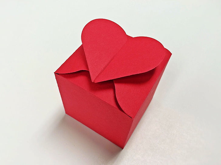 Свети Валентин, сърце, романтика, Любов, кутия, настоящите, подарък