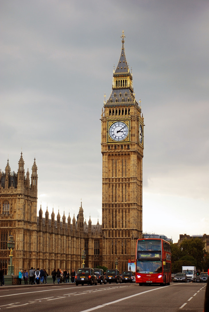 gros plan, point de repère, Londres, l’Angleterre, horloge, Westminster, historique