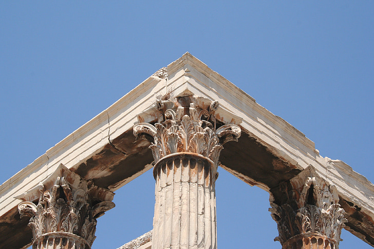 columna, historia, Atenas, piedra, antiguo, Monumento