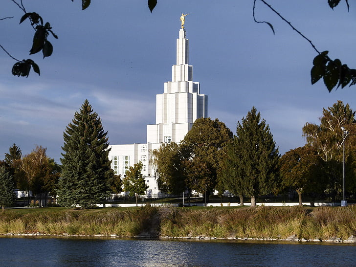 Mormon, chrám, budova, Idaho falls, město, Idaho, Spojené státy americké