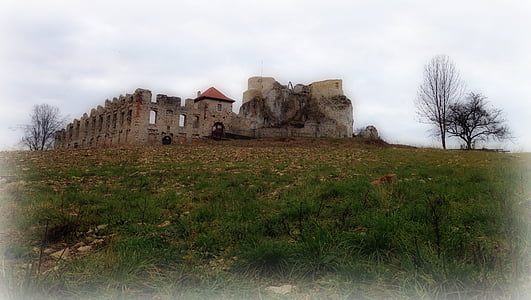 rabsztyn, Poljska, dvorac, spomenik, ostaci na, Povijest, arhitektura