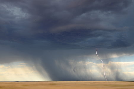 闪电, 螺栓, 风暴, 天气, 雷, 电源, 雨