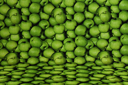 bakgrundsbild, Apple, frukt, grön, textil, bakgrund