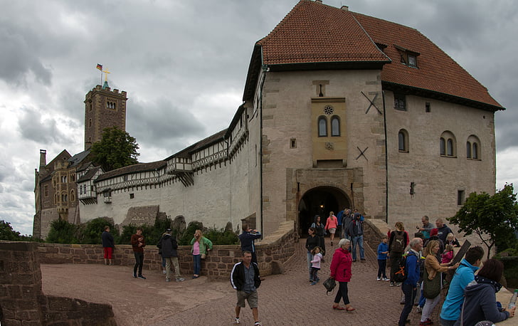 Thüringen Tyskland, Eisenach, slottet, Wartburg castle, kulturarv, verdensarv