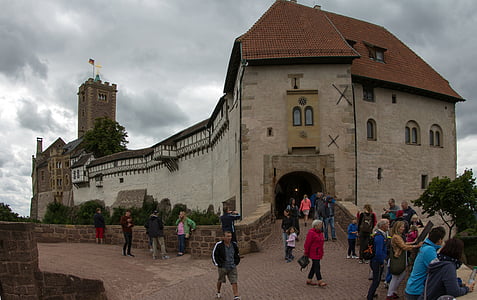 Thüringen Tyskland, Eisenach, slott, Wartburg slott, kulturarvet, världsarv