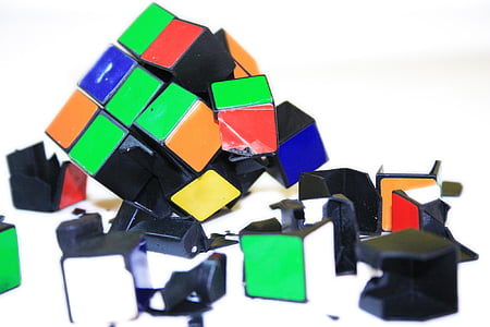 kube, Magic, stress, flerfargede, leketøy, gul, kreativitet